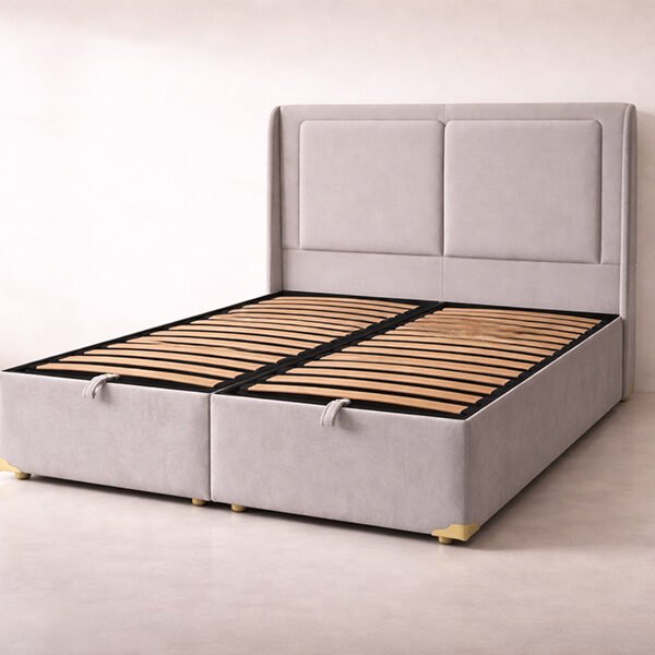 sommier coffre a lattes avec tete de lit simple 1